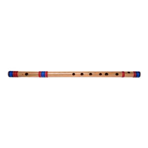 FLUTES C SCALE SHARP MEDIUM ASSAM BAMBOO FLUTE MUSICAL INSTRUMENT SIZE 18 INCH BANSURI WITH COVER