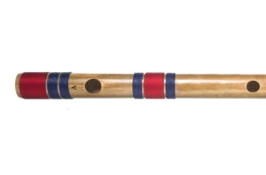 A SCALE NATURAL BASE ASSAM BAMBOO FLUTE MUSICAL INSTRUMENT SIZE 22 INCH BANSURI WITH FLUTE COVER